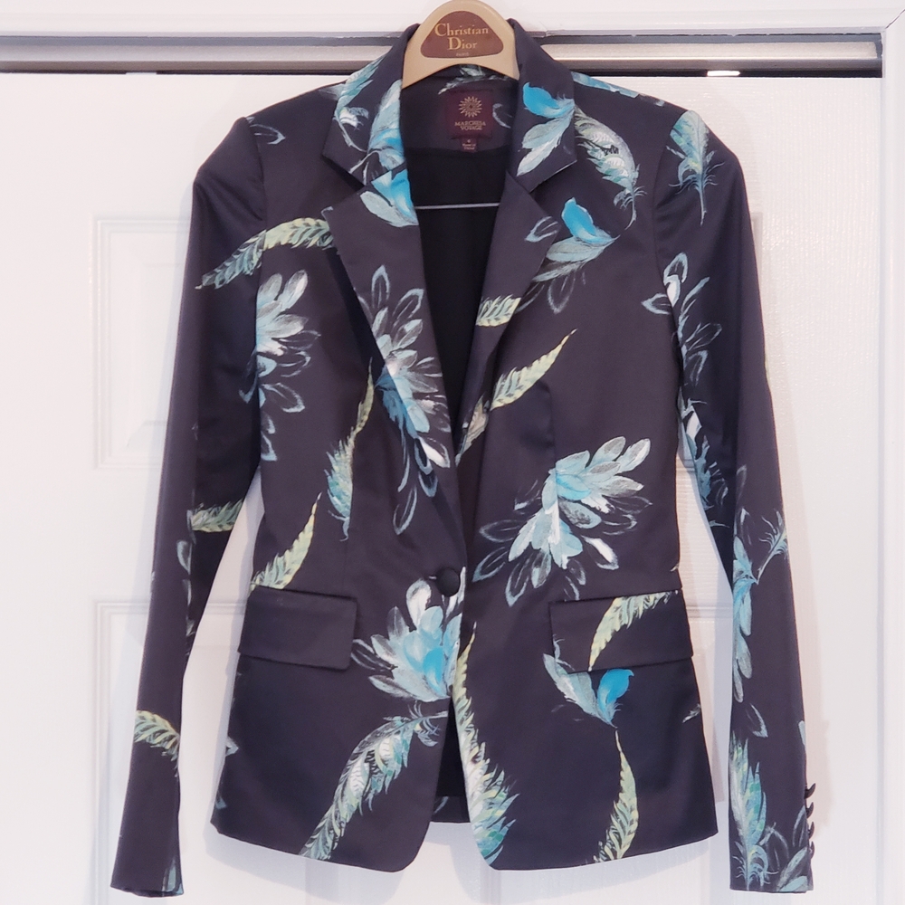 Marchesa Black and Purple Blazer